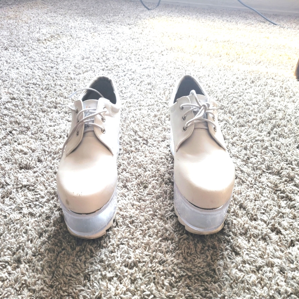 DOLLS KILL PLATFORM WHITE SHOES